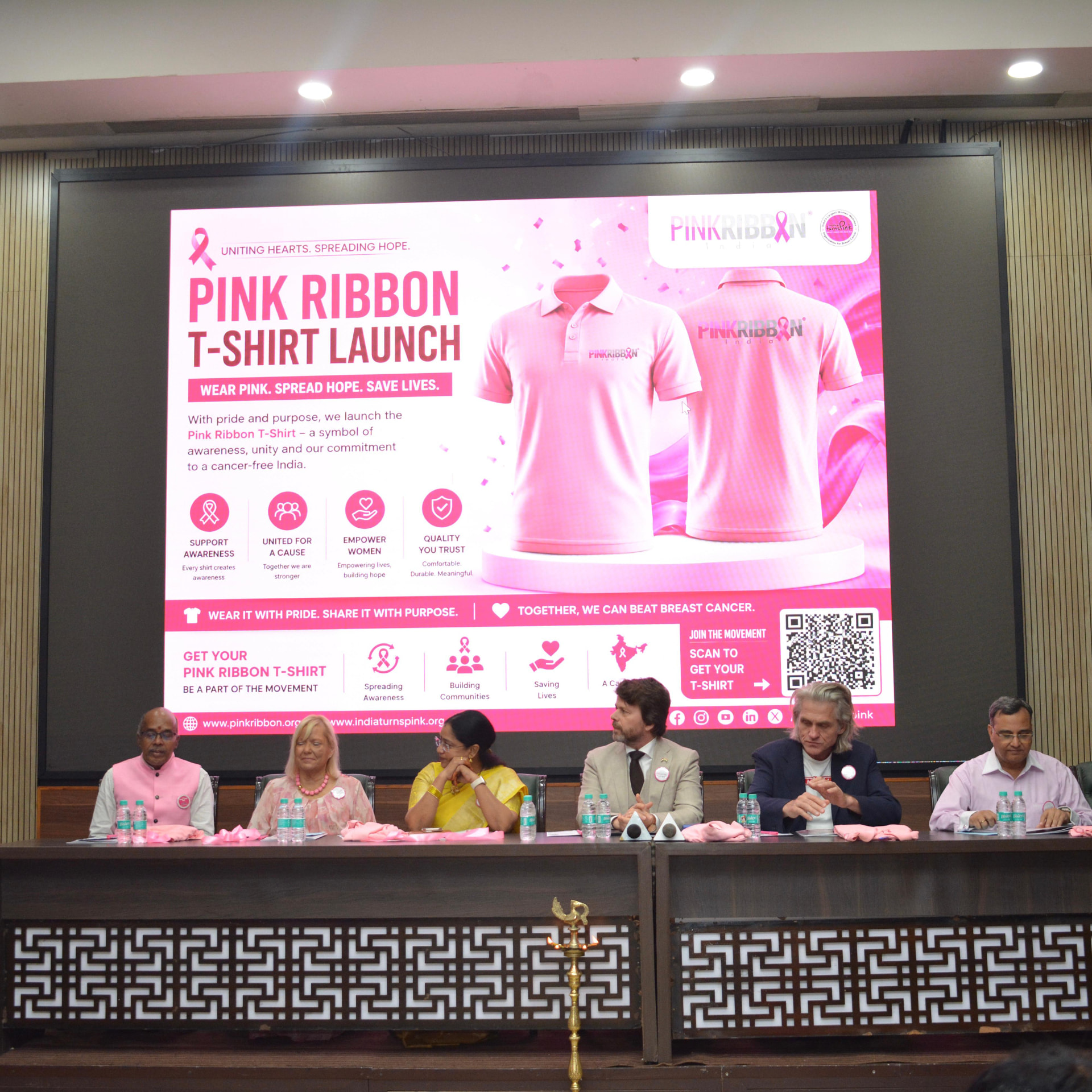 Panel at the Pink Ribbon T-shirt launch, Constitution Club of India, New Delhi — 26 August 2026